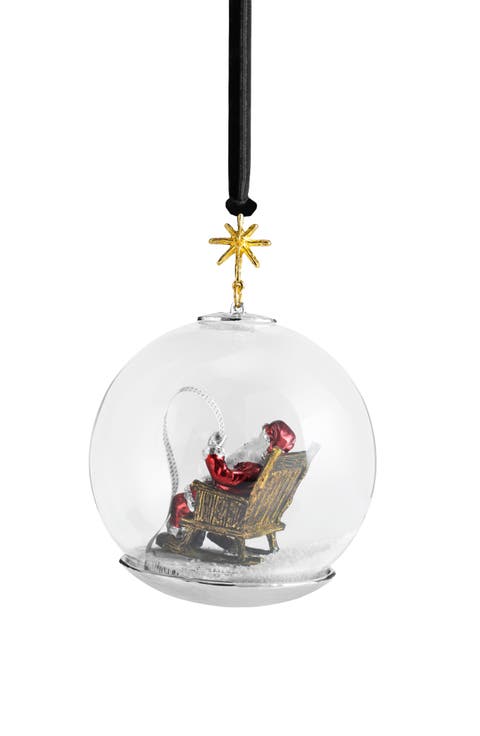 Santa Snow Globe Ornament