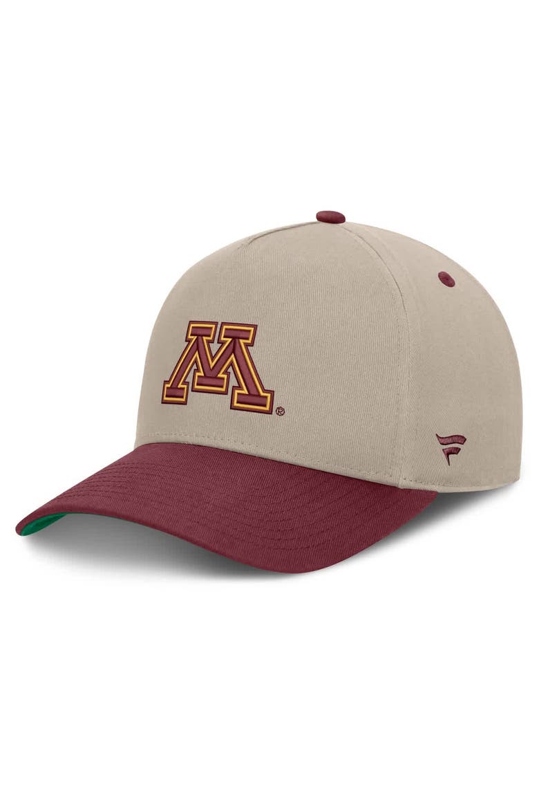 Men's Fanatics  Stone/Maroon Minnesota Golden Gophers Veteran Two-Tone Adjustable Hat, Main, color, Stone