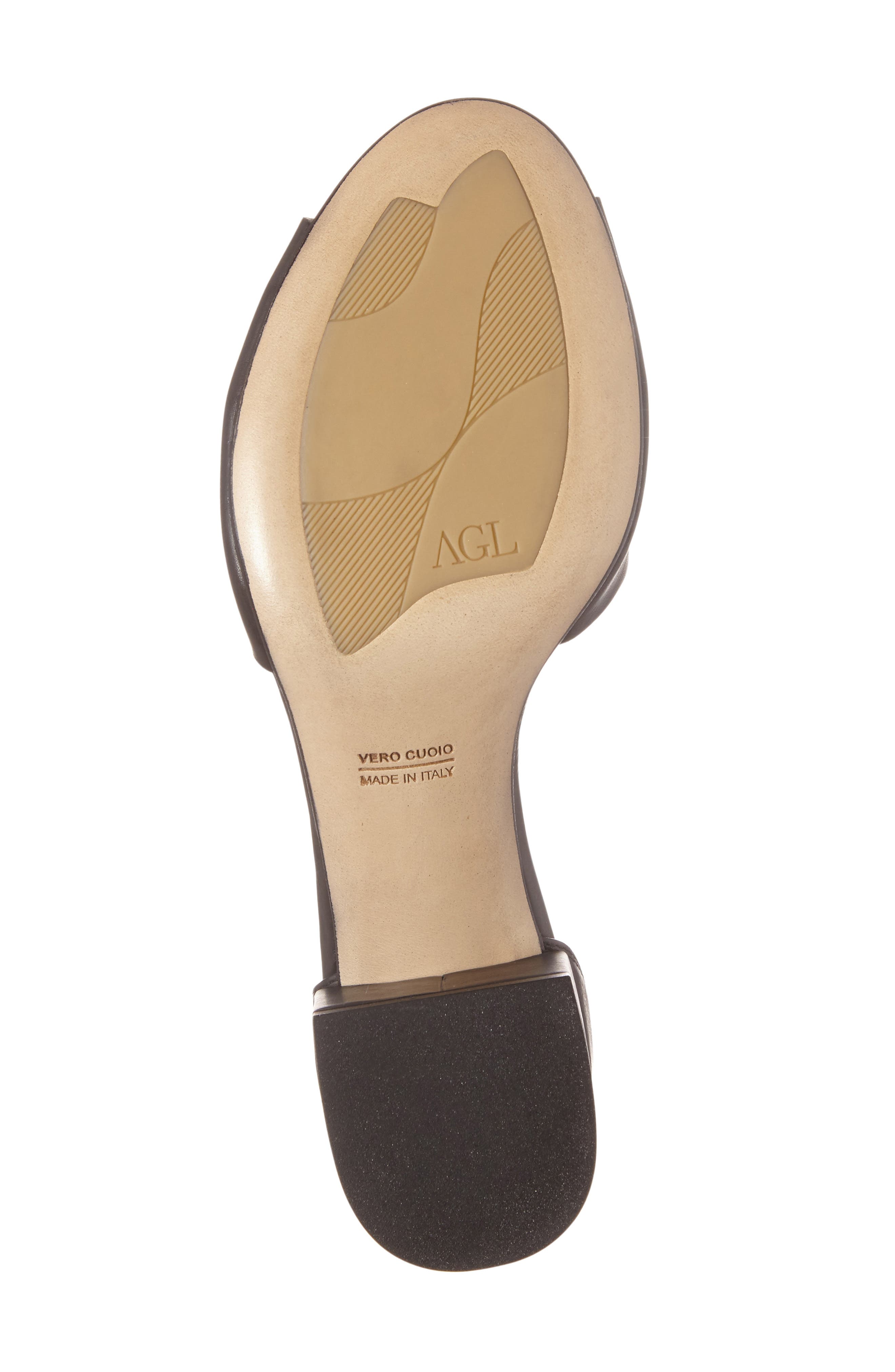 Single Band Sandal, Alternate, color, BLACK LEATHER