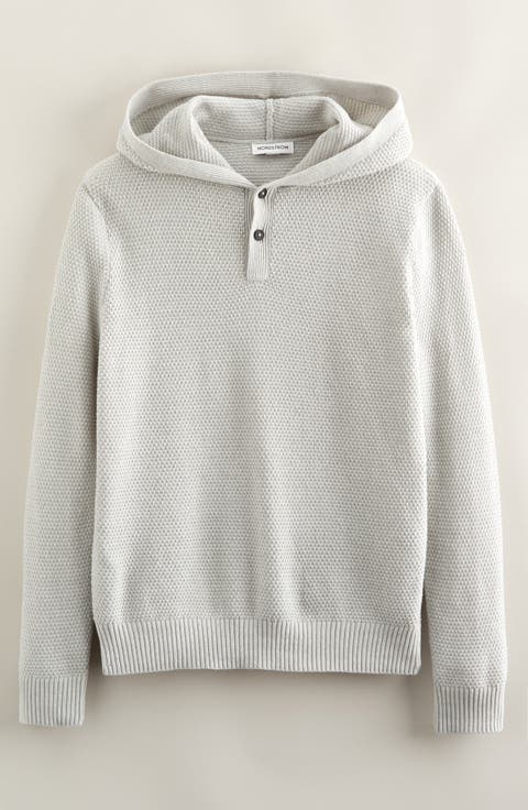 Kids' Hooded Henley Sweater (Big Kid)