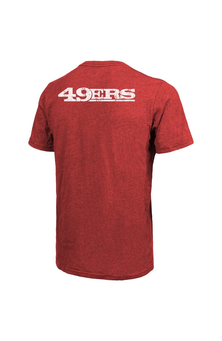 Majestic Threads San Francisco 49ers Majestic Threads Tri-Blend Pocket T-Shirt - Scarlet, Alternate, color, Scarlet