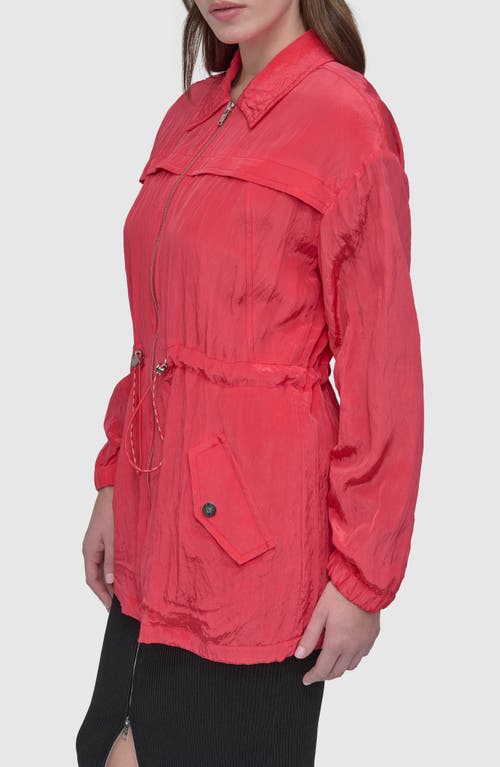 Dkny Textured Anorak Jacket In Watermelon Sugar