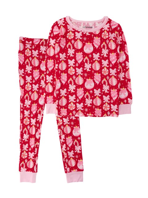 SoftSnooze Ruffle Long Sleeve Pajama Set