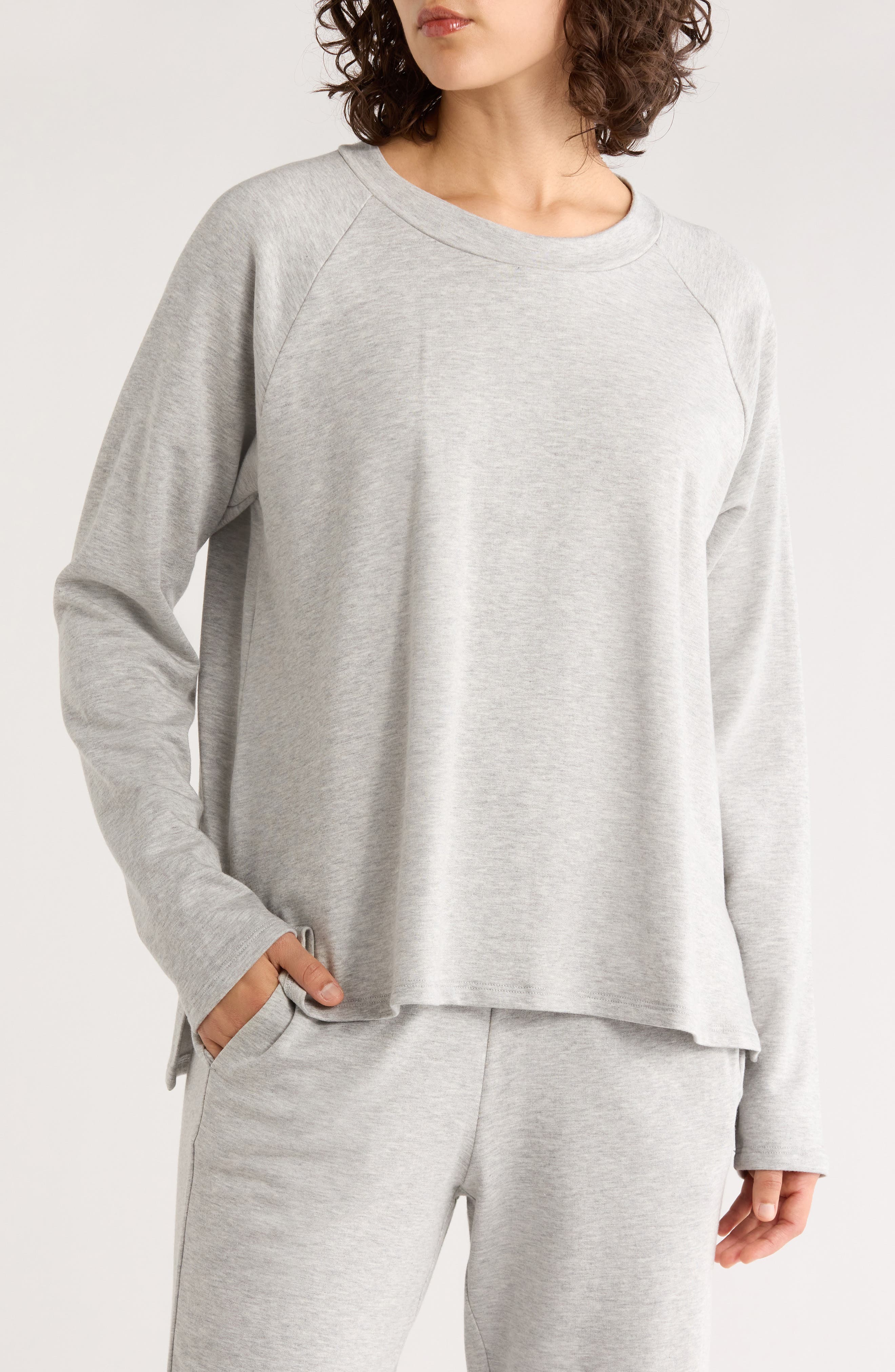 Eileen Fisher Raglan Sleeve French Terry Top