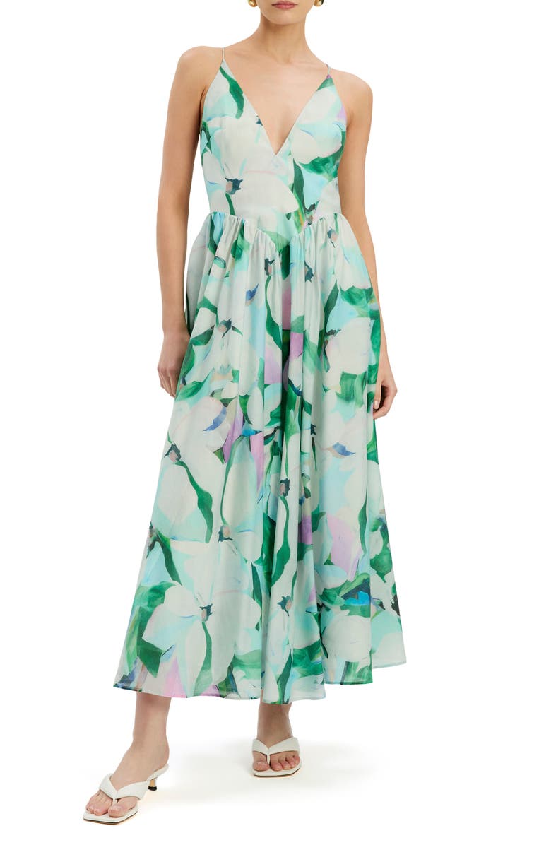 Bardot Arletha Floral Maxi Dress, Main, color, Green Floral