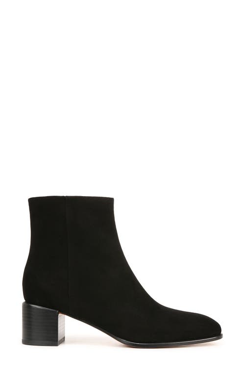 Vince Suede Block-heel Ankle Booties In Black