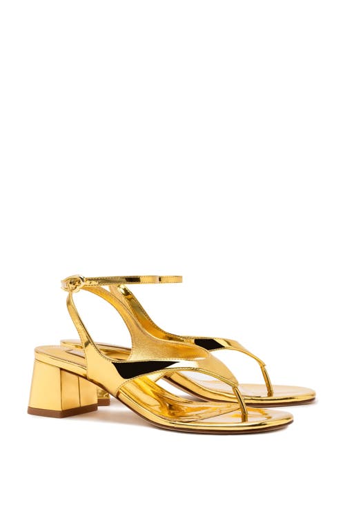 Larroude Women's Gaia Block Heel Sandals In Gold