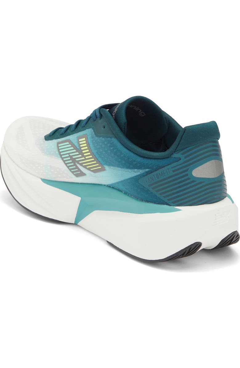 New Balance FuelCell Rebel v5 Running Shoe, Alternate, color, Medusa Green/ Faded Teal