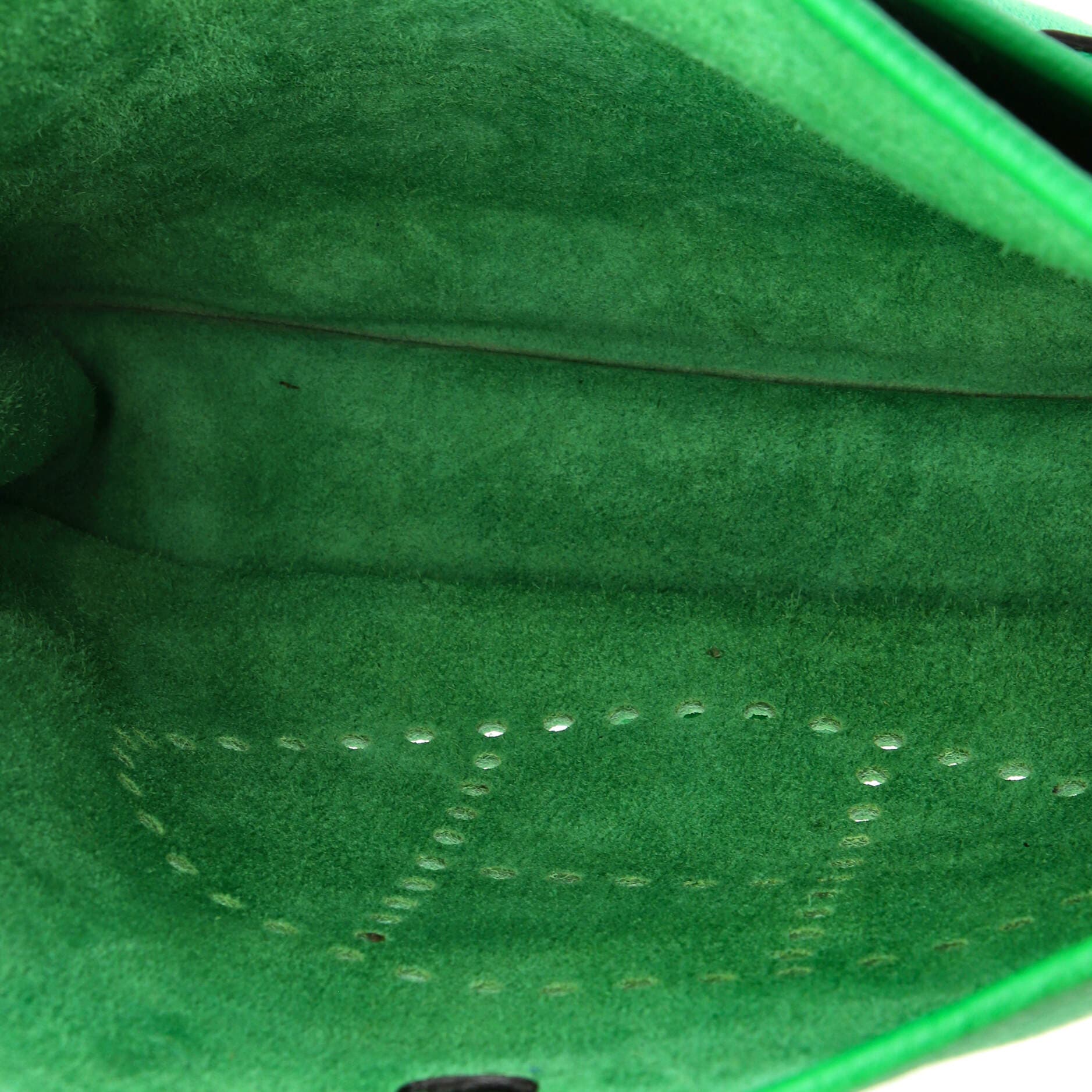 Pre-Owned Hermes Evelyne Bag Gen III Clemence PM, Alternate, color, Green