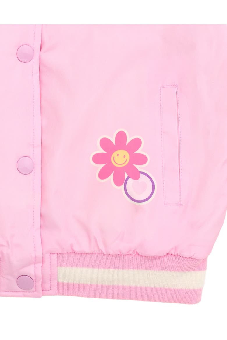 Princess Varsity Bomber Jacket, Alternate, color, Pastel Pink Princess