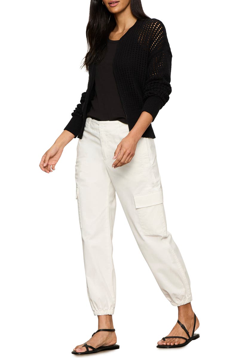 Sanctuary Laguna Openwork Sweater, Alternate, color, Black