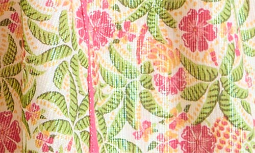 Poupette St Barth Cycas Print Cover-up Dress In Pink Honolulu