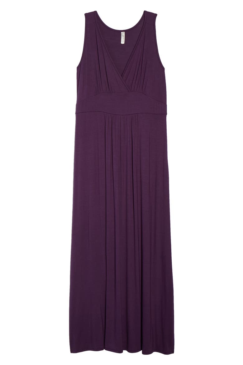Surplice Maxi Dress, Alternate, color, PURPLE DARK