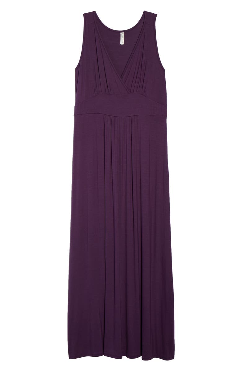 Loveappella Surplice Maxi Dress, Alternate, color, Purple Dark