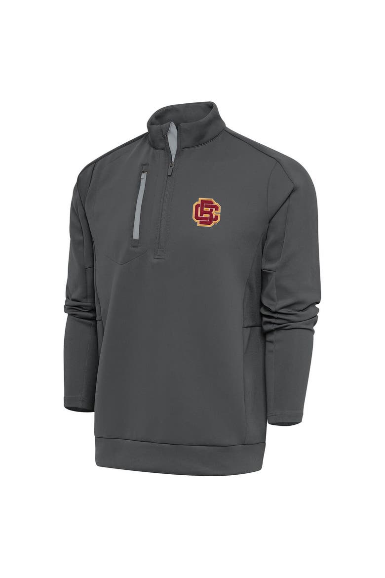 Men's Antigua  Pewter Bethune-Cookman Wildcats Generation Quarter-Zip Pullover Top, Main, color, Pewter