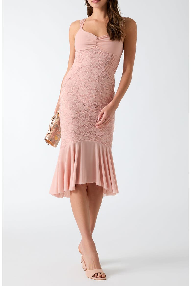 Caitlyn Lace Sleeveless Midi Dress, Main, color, PINK