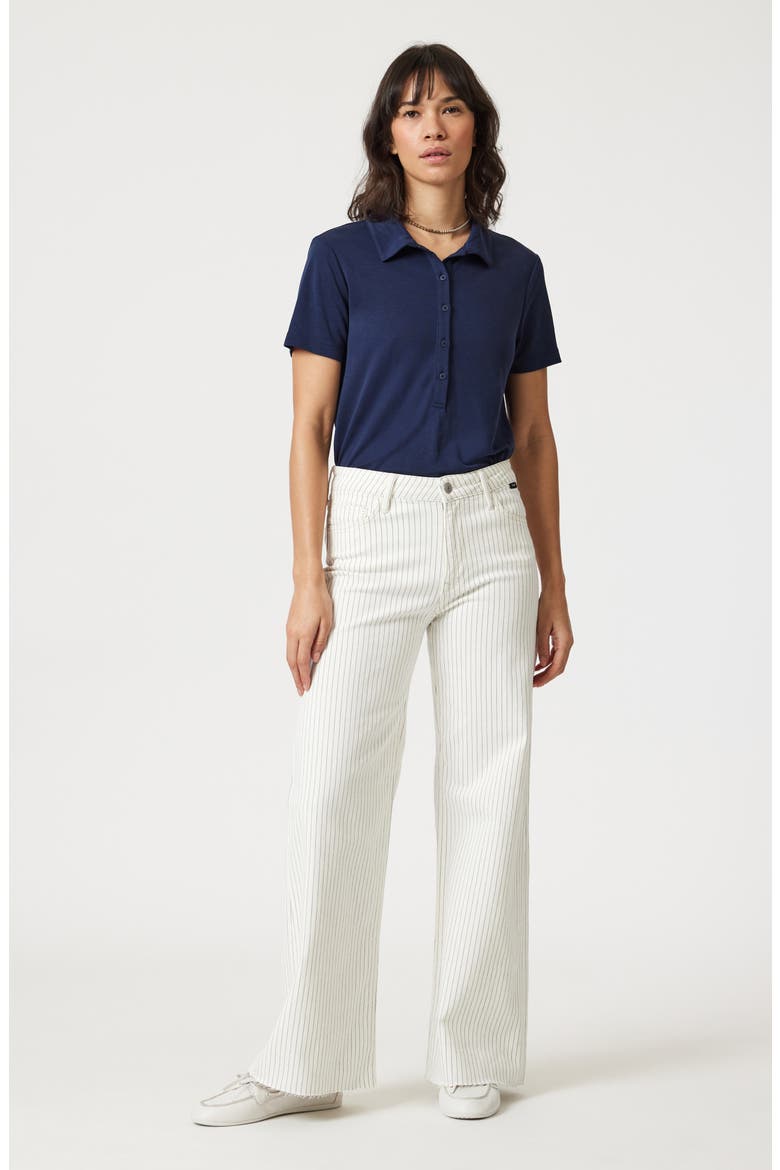 Paloma Stripe Flare Jeans, Alternate, color, OFF-WHITE STRIPE DEN