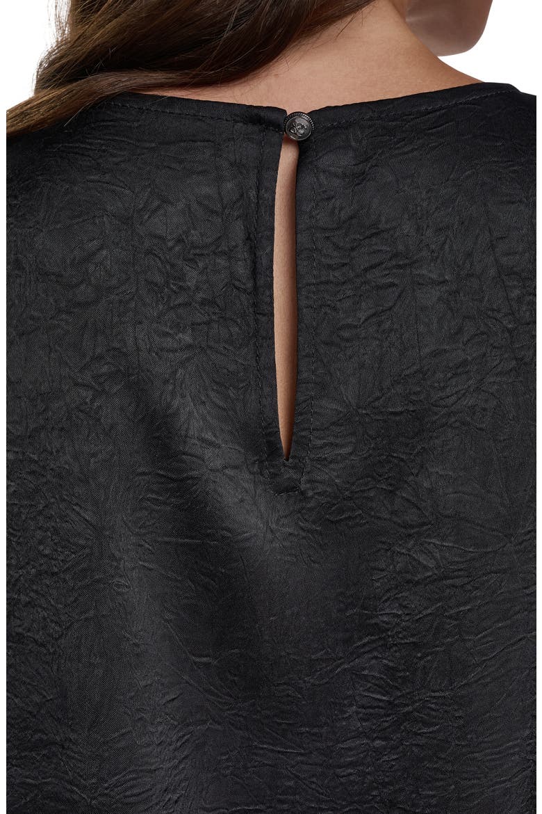 Textured Satin Shirt, Alternate, color, BLACK