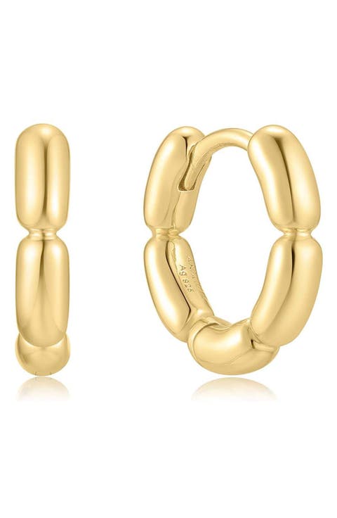 Puffy Huggie Hoop Earrings