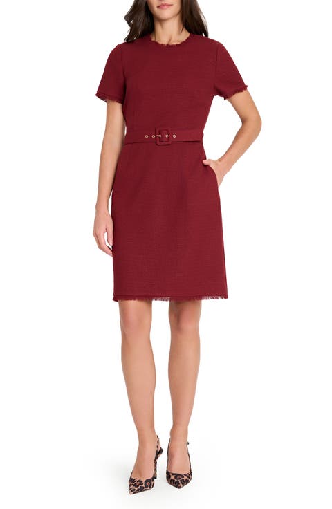 Metallic Bouclé Sheath Dress