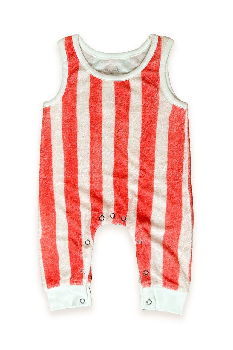 Drew Tank Romper, Main, color, Red Stripe