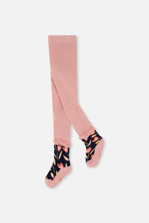 Tulip Ankle Frill Stretch Knit Tights