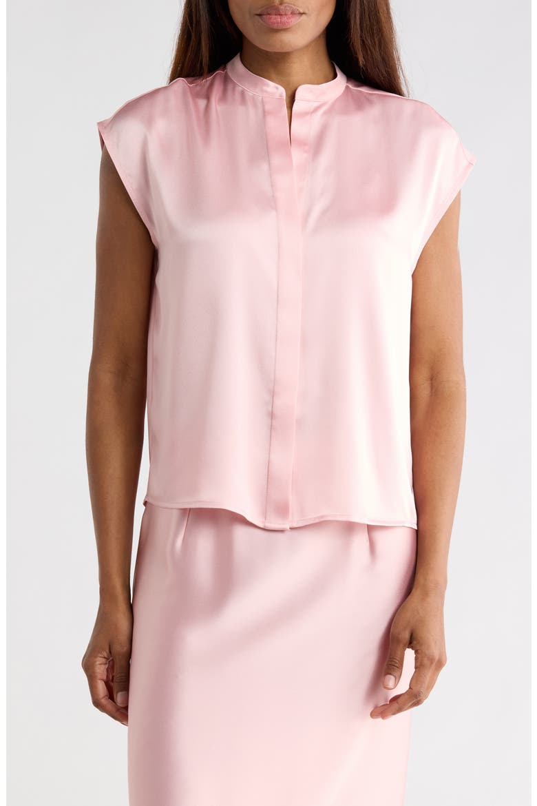 Satin Shell Tank, Main, color, ROSA