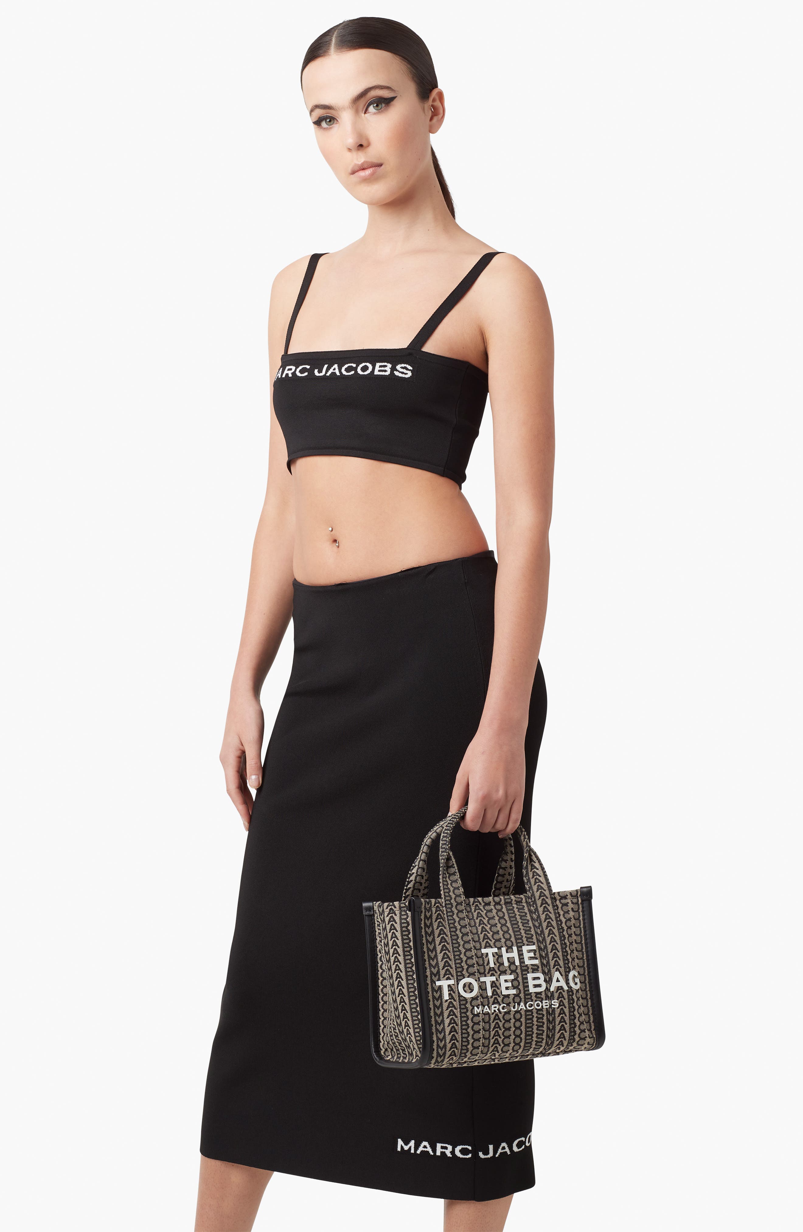 Marc Jacobs The Monogram Jacquard Small Tote Bag, Alternate, color, 