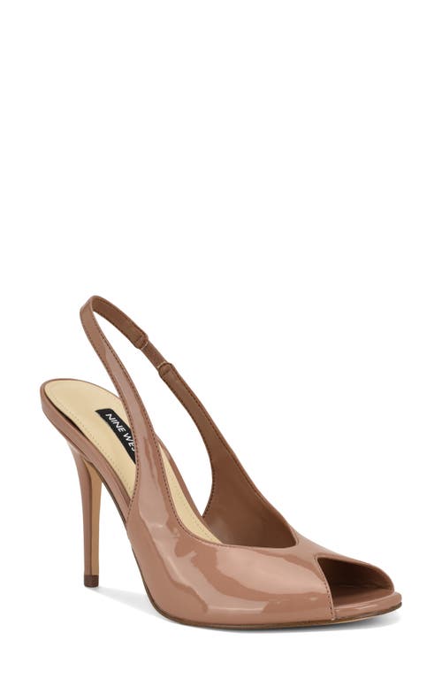 Nine West Pretta Slingback Peep Toe Pump In Multi