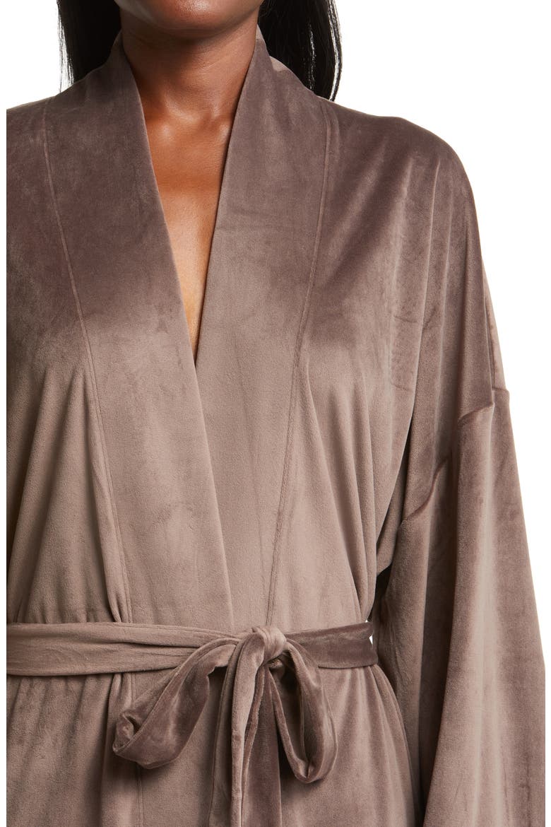 Velour Fleece Robe, Alternate, color, AMETHYST