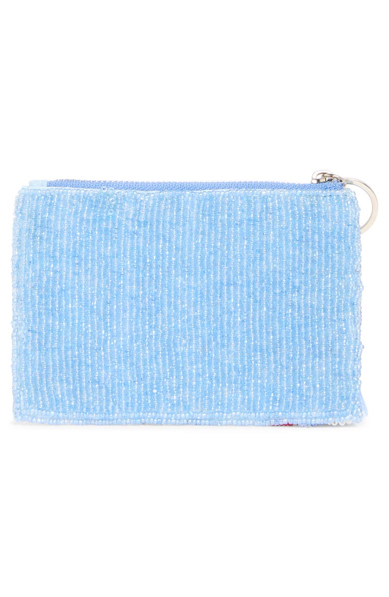 Collection XIIX Strawberry Beaded Coin Pouch, Alternate, color, White/ Blue Multi