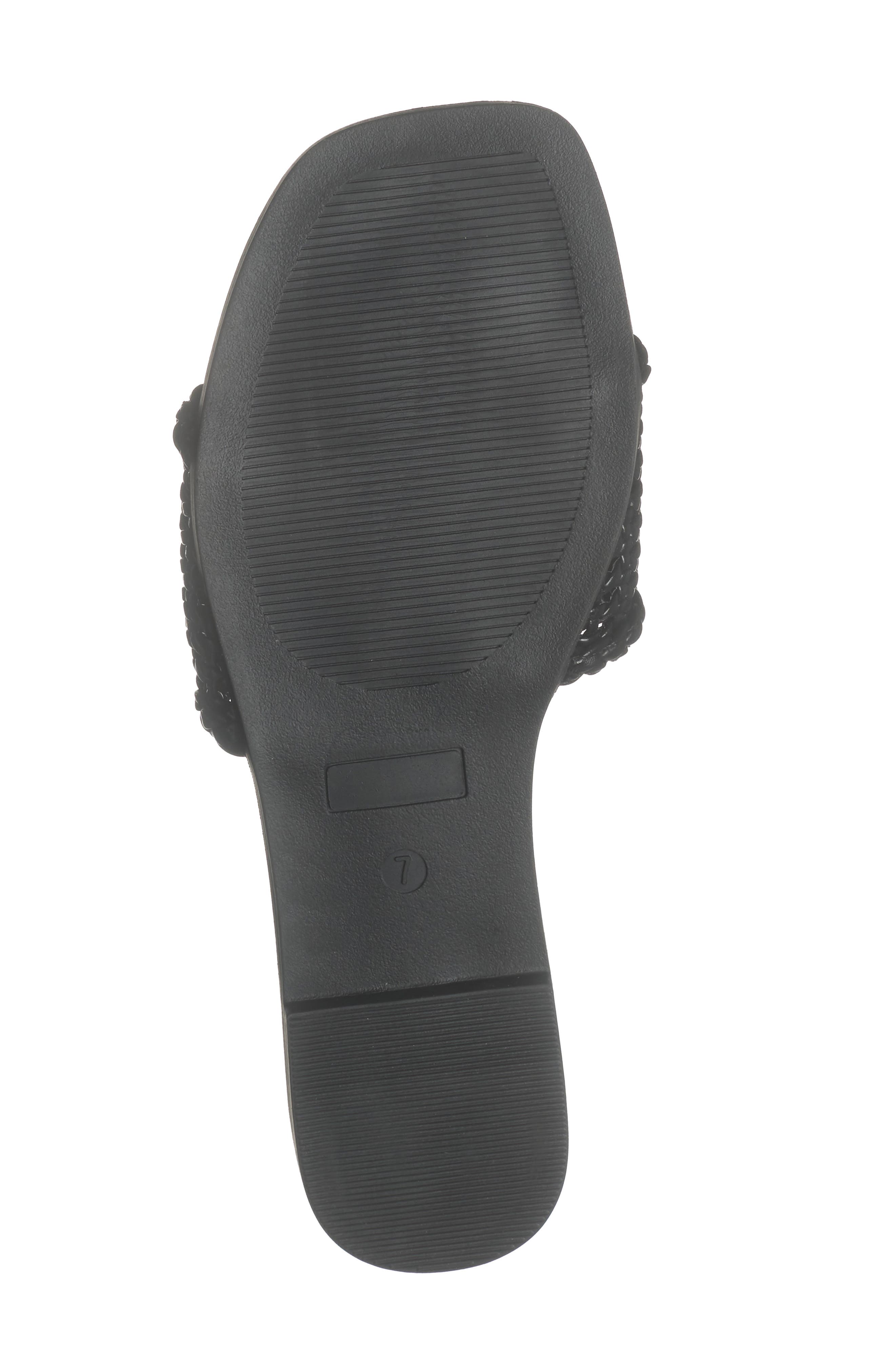 Sola Woven Slide Sandal, Alternate, color, BLACK