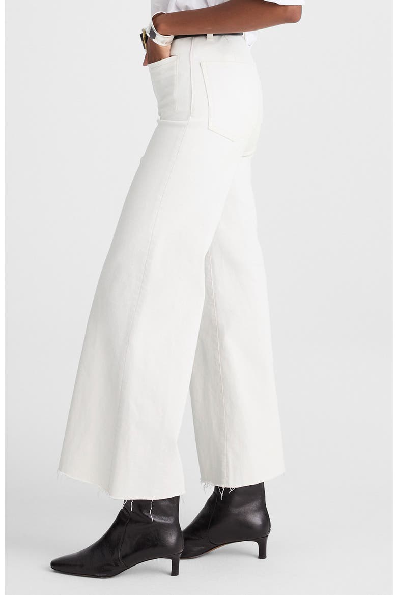 The Flared Wide Leg Crop Jeans, Alternate, color, VINTAGE IVORY