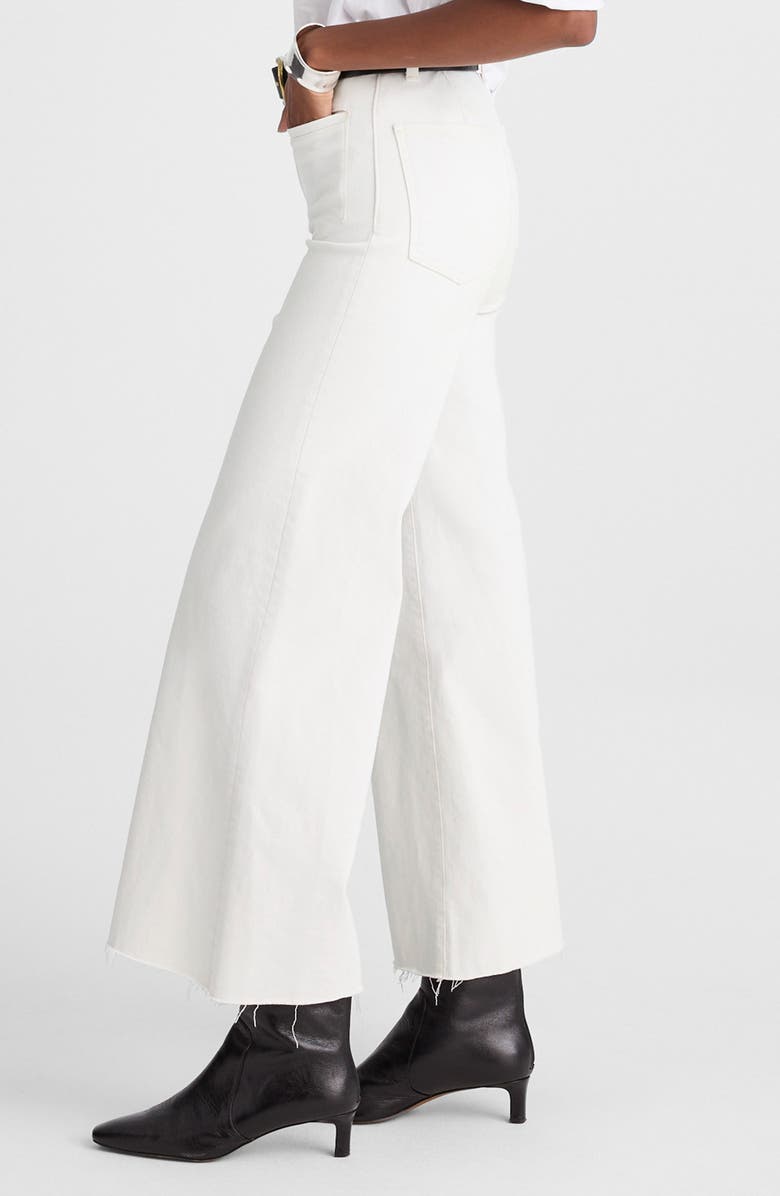 Madewell The Flared Wide Leg Crop Jeans, Alternate, color, Vintage Ivory