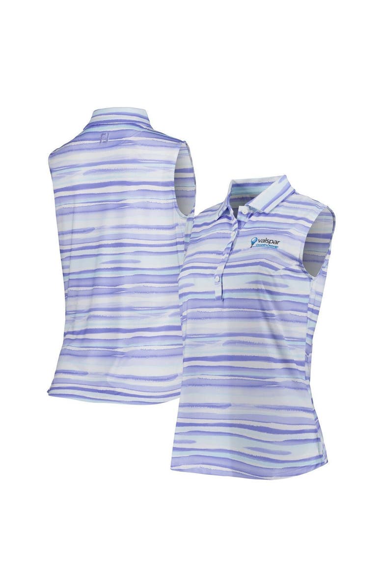 FOOTJOY Women's FootJoy Purple 2022 Valspar Championship Essential Sleeveless Polo, Main, color, 