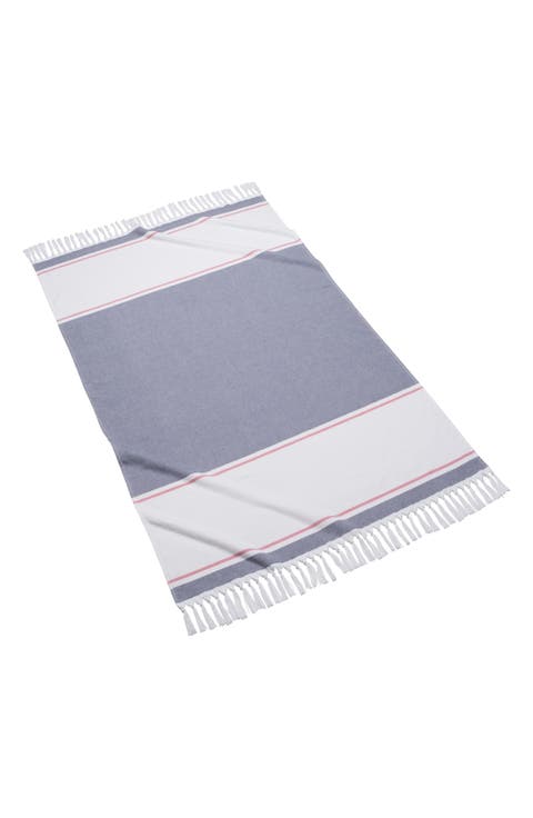 Glendale Colorblock Fringed Beach Towel