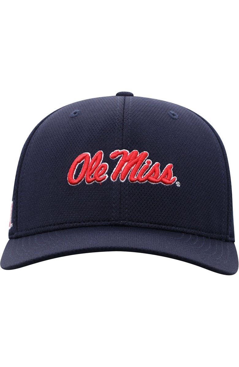 TOP OF THE WORLD Men's Top of the World Navy Ole Miss Rebels Reflex Logo Flex Hat, Alternate, color, Navy