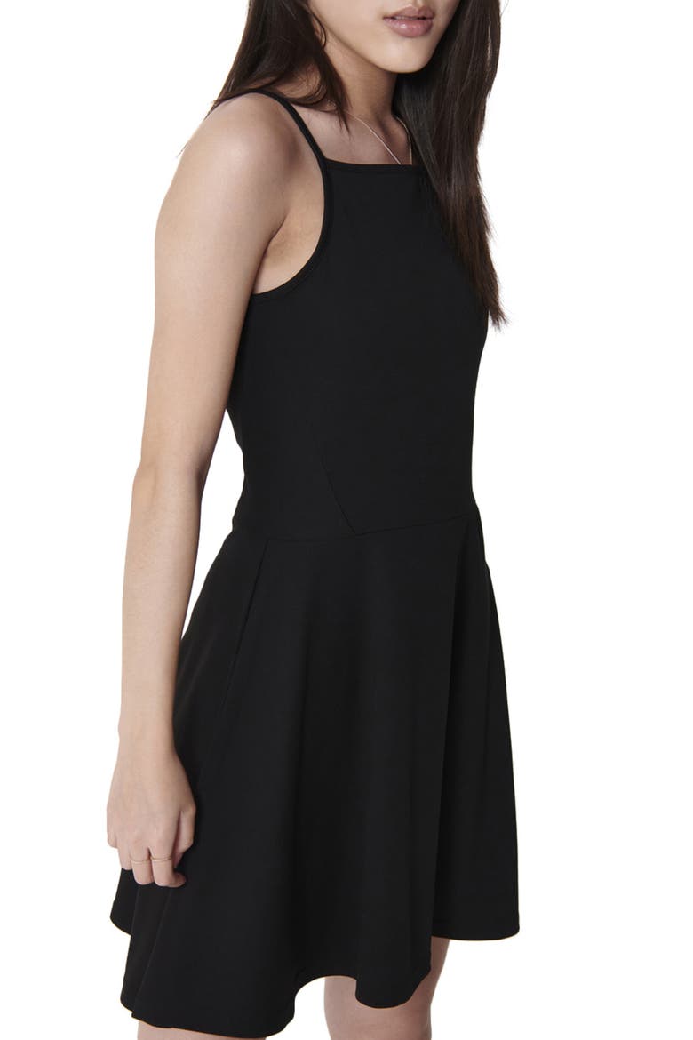 Loui Fit & Flare Dress, Alternate, color, BLACK