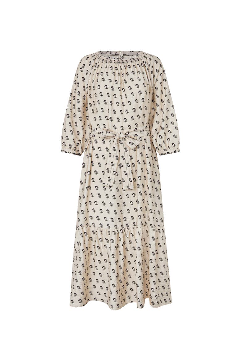 Gathered Neck Midi Dress, Alternate, color, Olivine