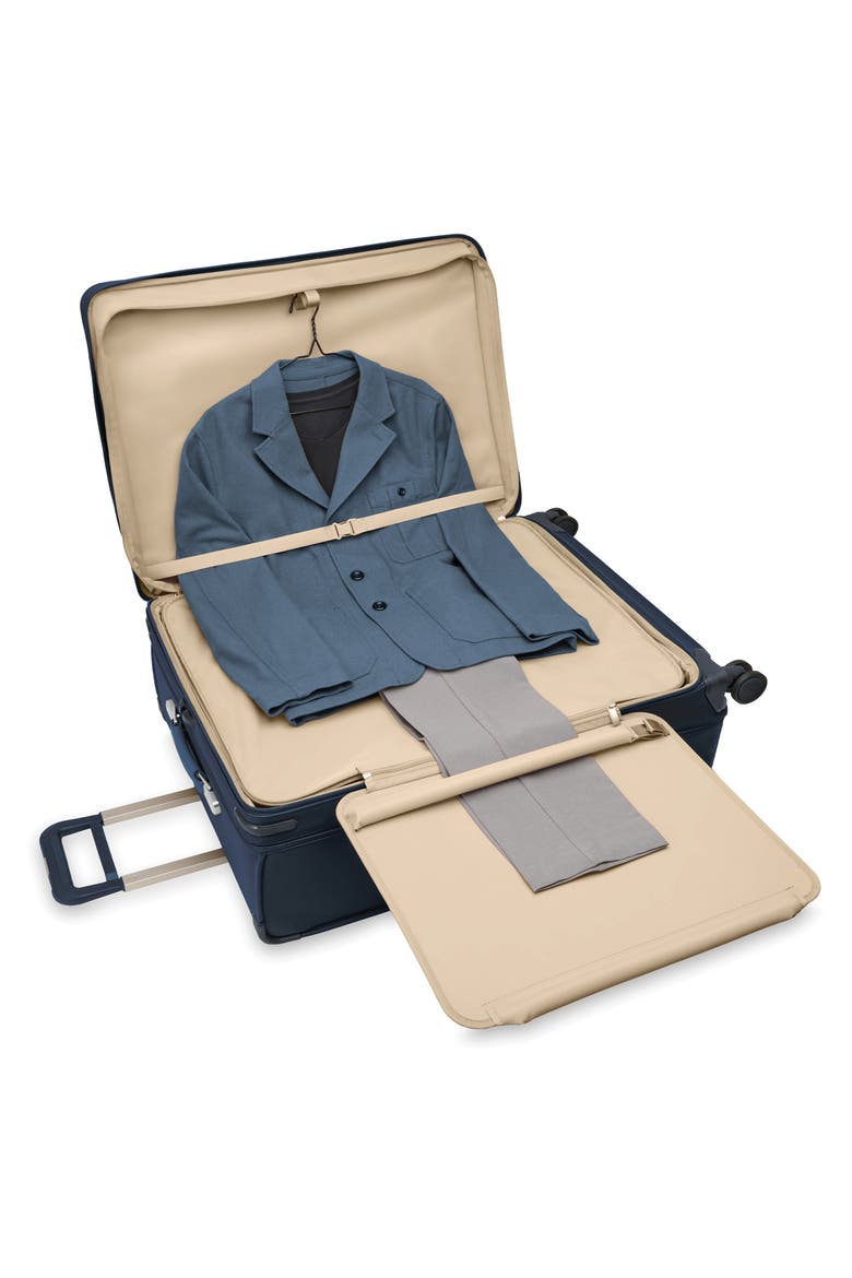 Baseline Extra Large Expandable Spinner Suitcase, Alternate, color, NAVY