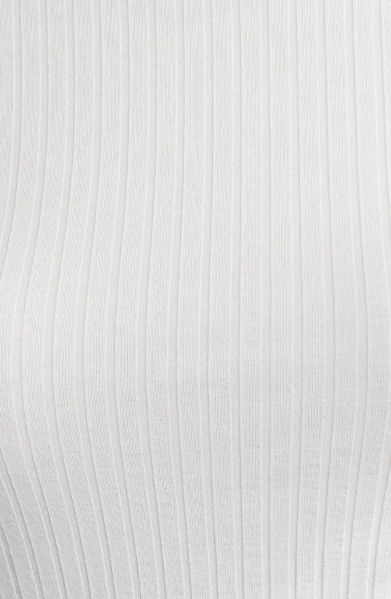 Vince Camuto Mixed Media Tie Front Midi Dress, Alternate, color, Ivory Navy