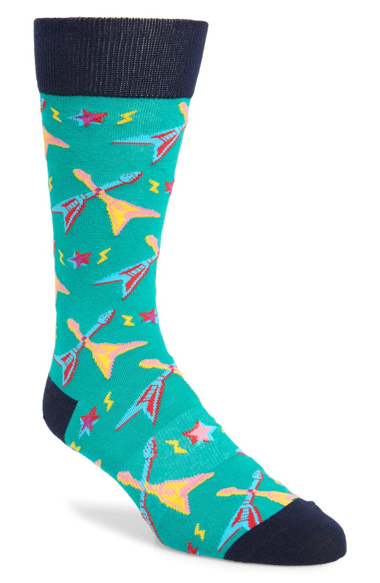 Fun Socks Guitar Socks, Main, color, 