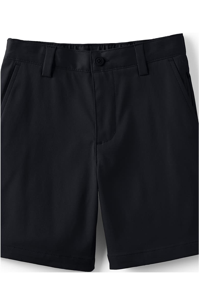 Lands' End Boys Husky Active Performance Chino Shorts, Alternate, color, Black