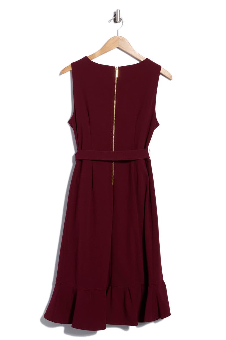 Ruffle Tie Waist Dress, Alternate, color, ROSEWOD