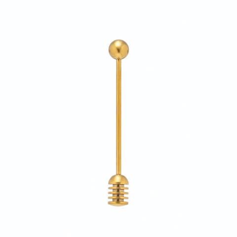Stainless Steel Honey Dipper, Gold Finish
