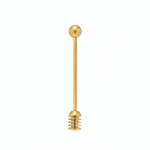Storied Home Stainless Steel Honey Dipper, Gold Finish