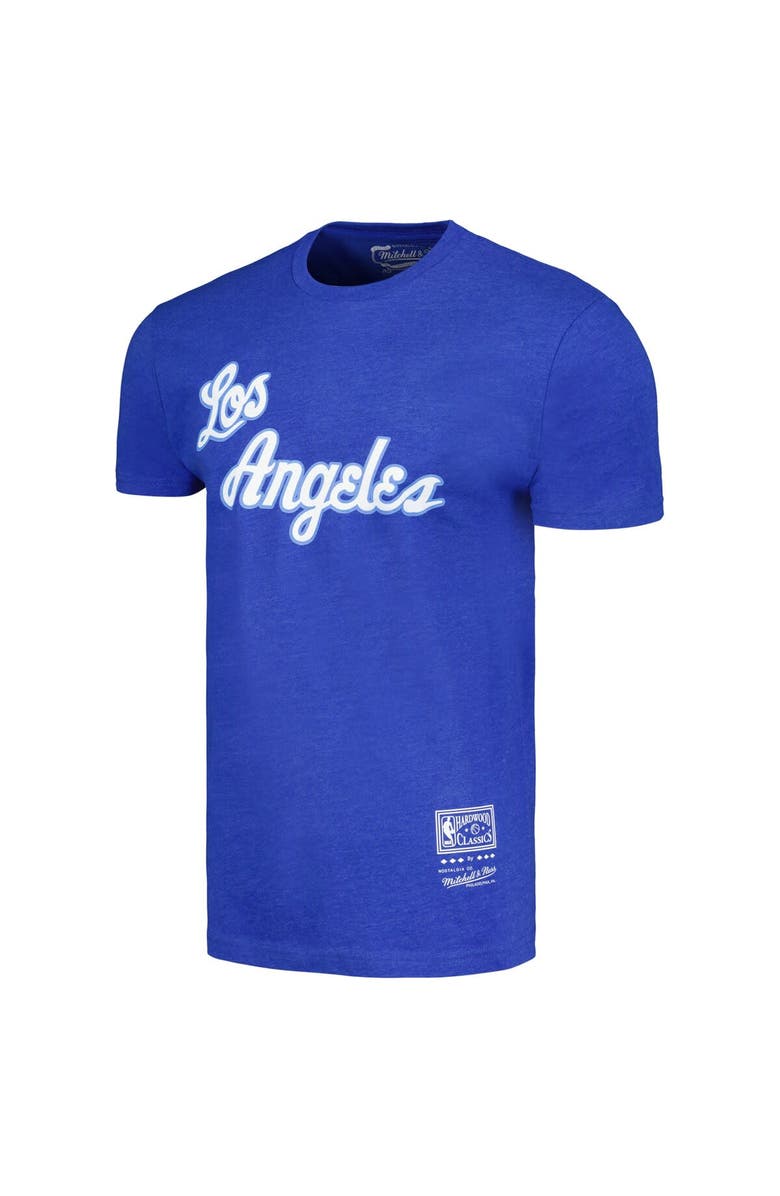 Mitchell & Ness Unisex Mitchell & Ness  Royal Los Angeles Lakers Hardwood Classics MVP Throwback Logo T-Shirt, Alternate, color, 