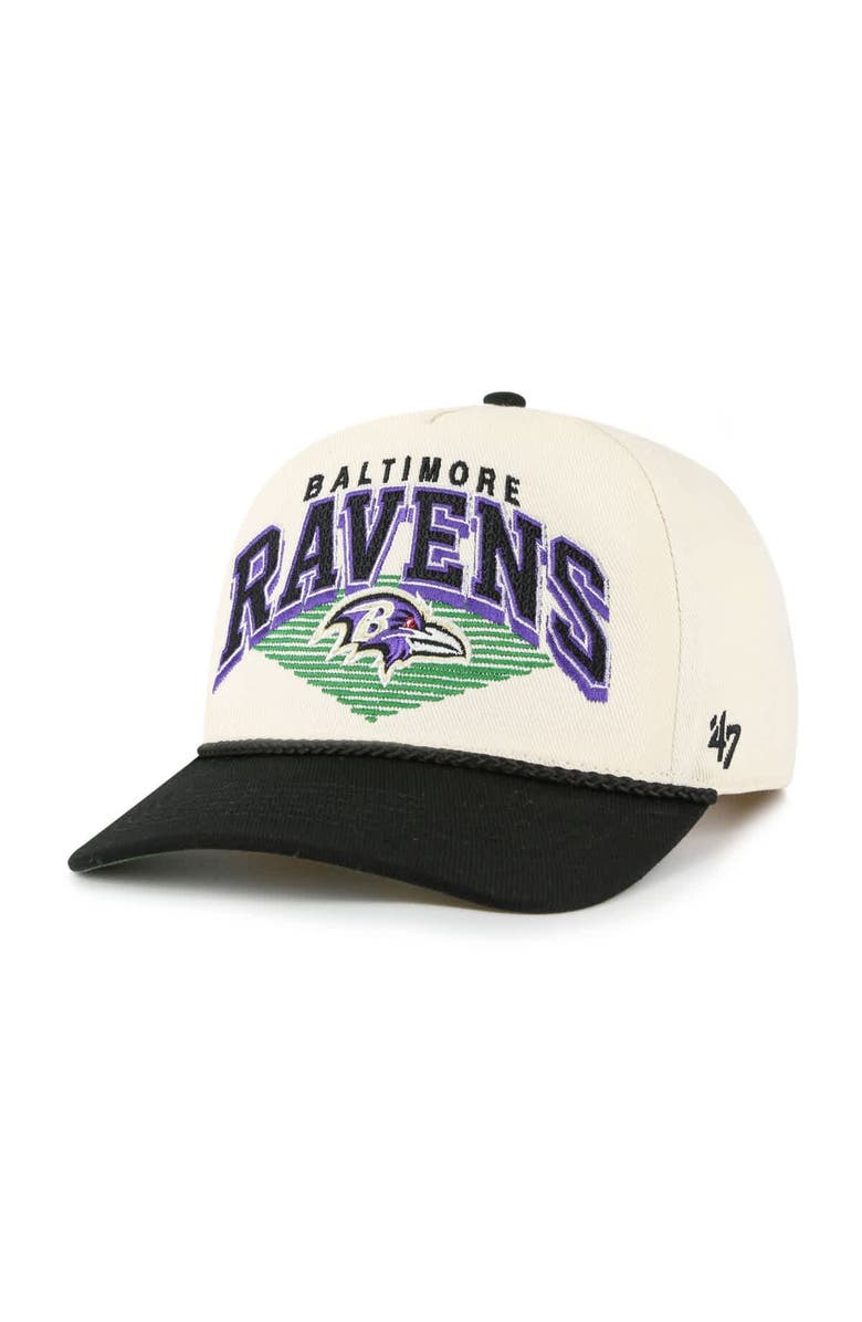 '47 Men's '47 Cream Baltimore Ravens Pomona Rope Hitch Adjustable Hat, Main, color, Cream
