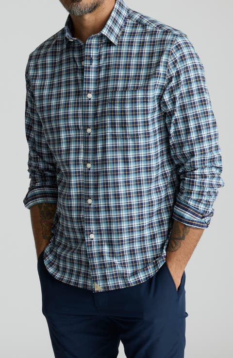 Reiner Plaid Performance Button-Up Shirt