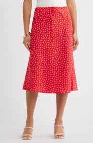 Open Edit Print Midi Skirt